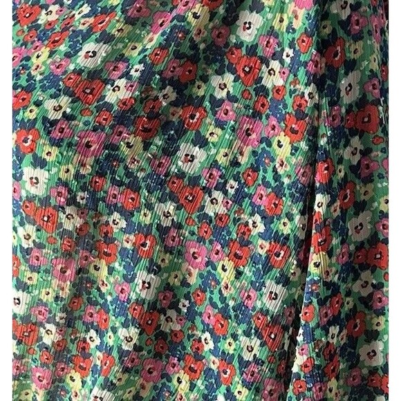 Rachel Zoe Blouse Semi-Sheer Colorful Floral Print - Picture 6 of 14
